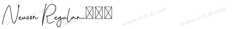 Neuzon Regular字体转换